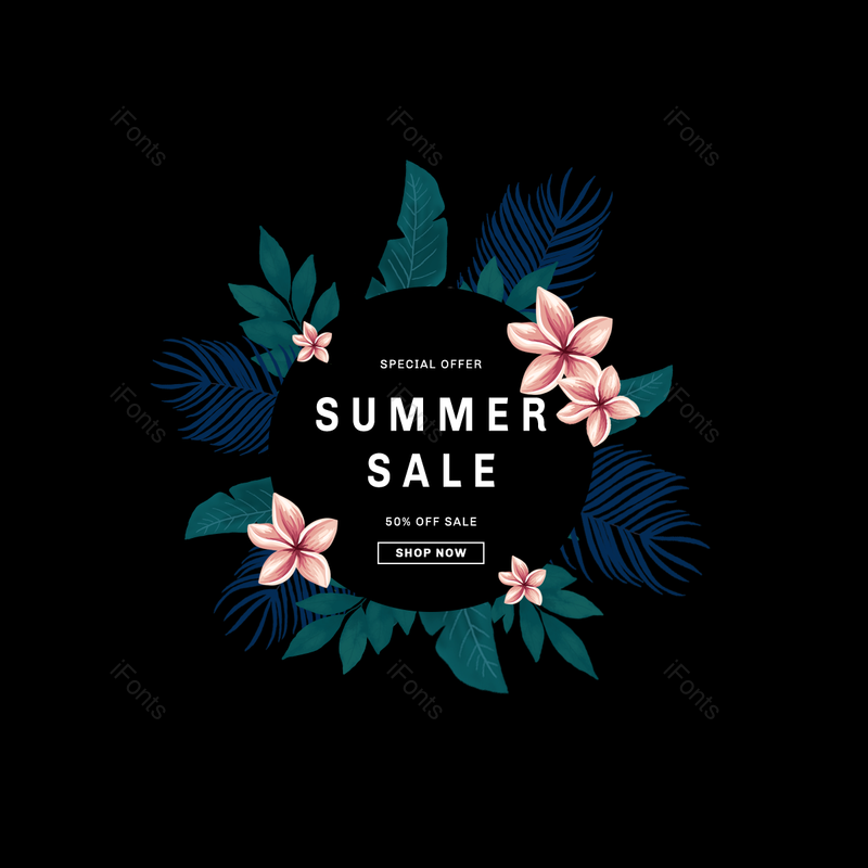 边框图片,鲜花元素,夏日PNG,夏日边框免抠素材